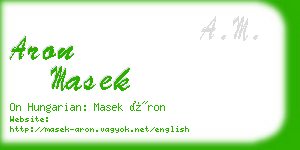 aron masek business card